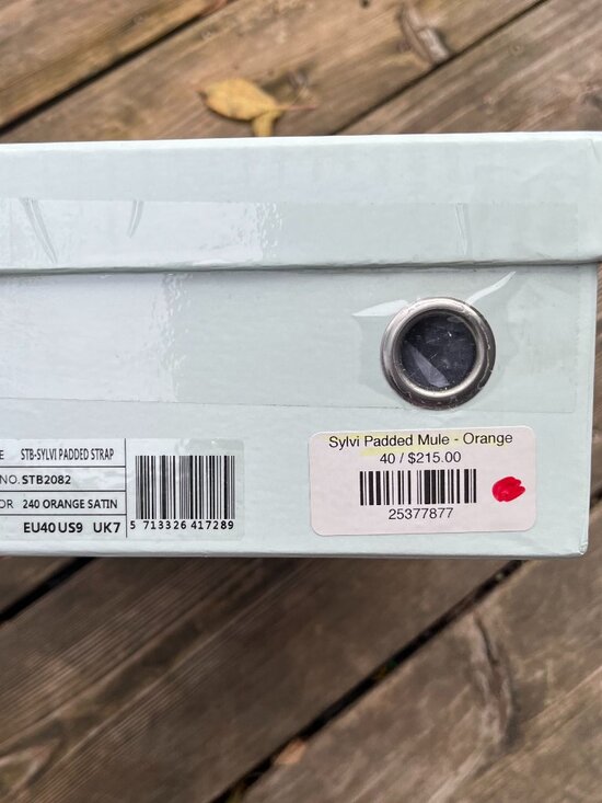 Shoe The Bear Sylvi Heel – Orange Satin, Size 40 - Picture 5 of 8